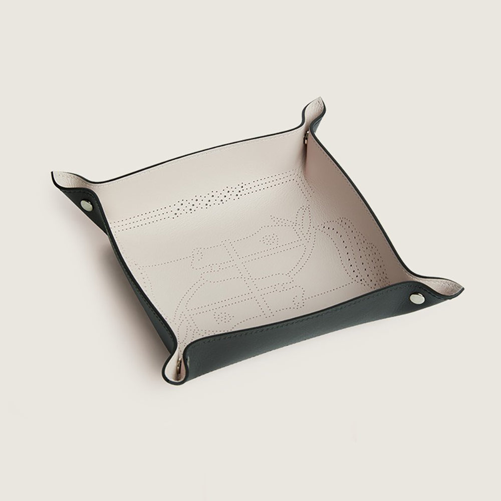 Genuine Leather Catchall Tray – Luxury Valet Tray for Entryway, Desk, or Nightstand – Decorative Storage for Keys, Jewelry & Small Essentials