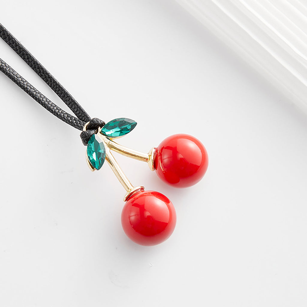 Crystal Cherry Keychain – Elegant and High-End Bag Charm, Backpack Accessory & Small Pendant
