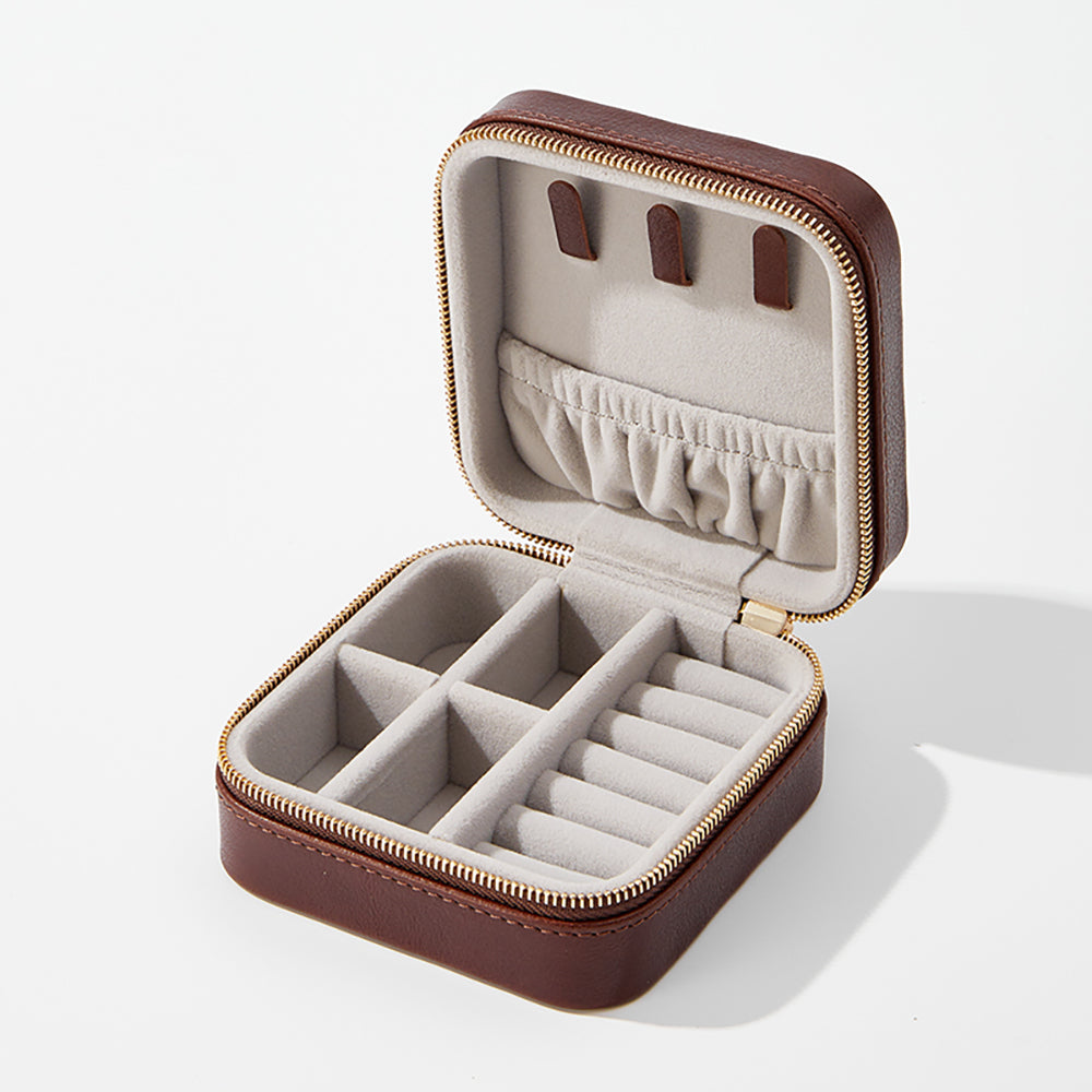 Premium Leather Jewelry Box - Earrings, Necklaces, Large Capacity