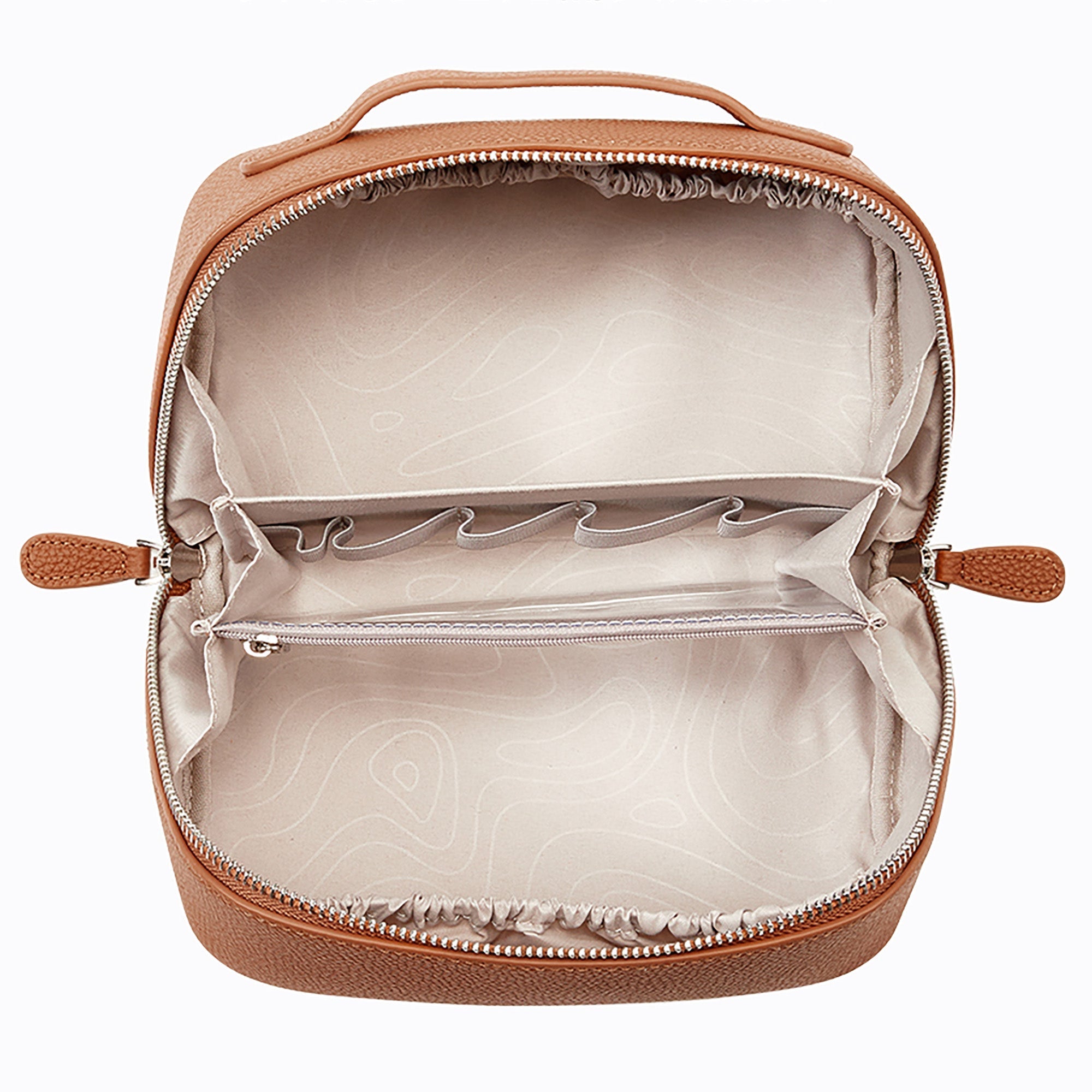 Handcrafted Premium Leather Travel Makeup & Toiletry Bag - Large Capacity with Multi-Compartments, Lightweight & Luxurious Organizer for Women