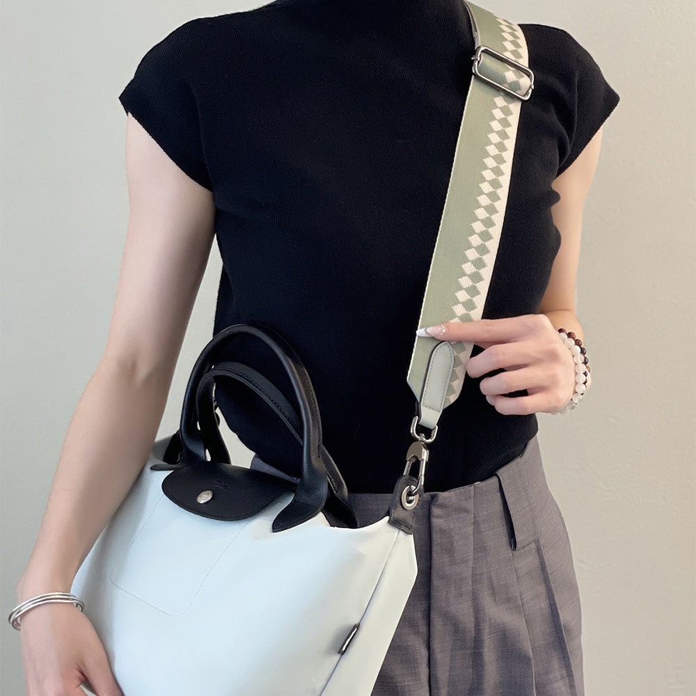 Handcrafted Canvas Shoulder Strap - Color Block Design, Replacement Strap for Crossbody & Shoulder Bags