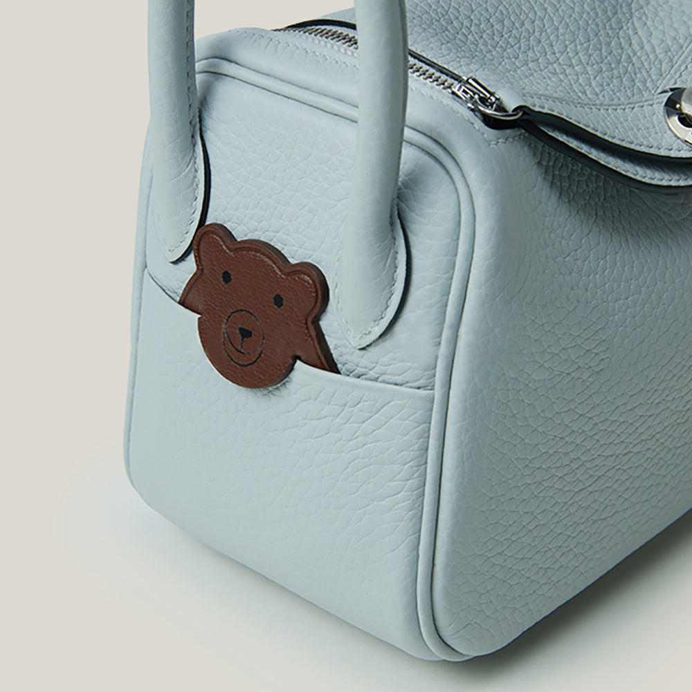 Creative Cute Animal Leather Bag Charm – Handmade Real Leather Charm – Fun Animal Pendant for Bags or Clothes