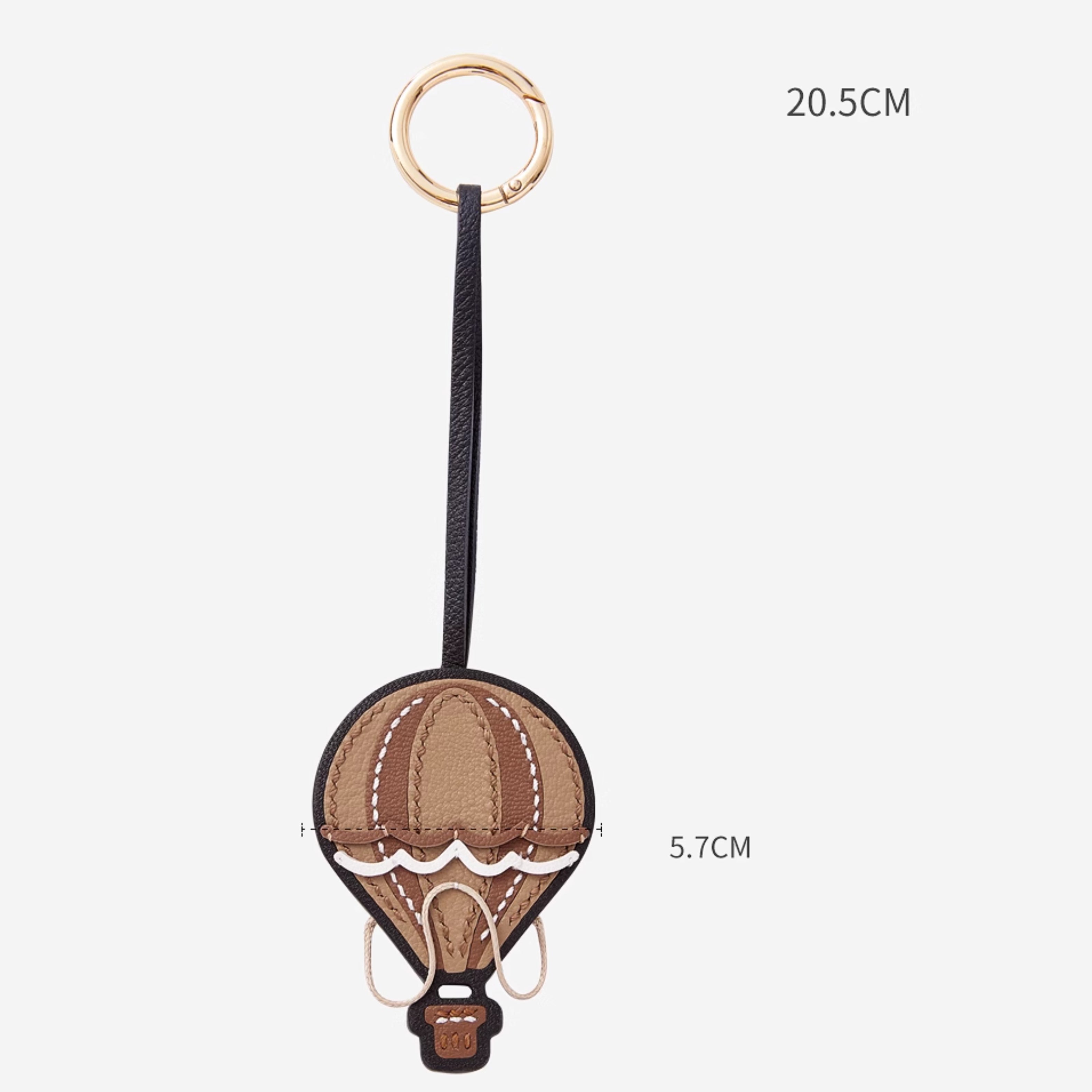 Handcrafted Vintage Leather Hot Air Balloon Pendant – Unique & Creative Luxury Bag Charm, Retro Leather Decoration