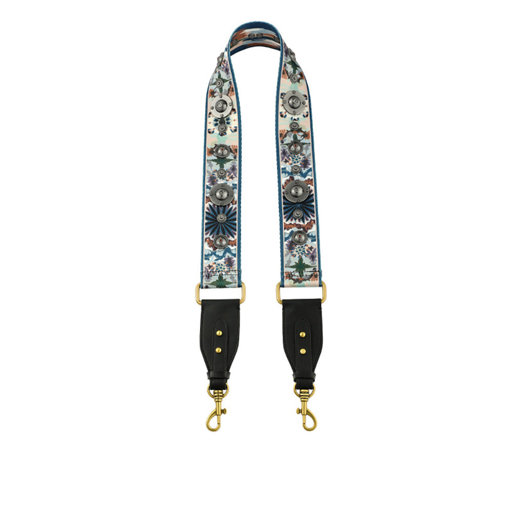 Vintage Saddle Bag Strap with Rivets – Canvas Wide Shoulder Strap for Crossbody Bag Replacement