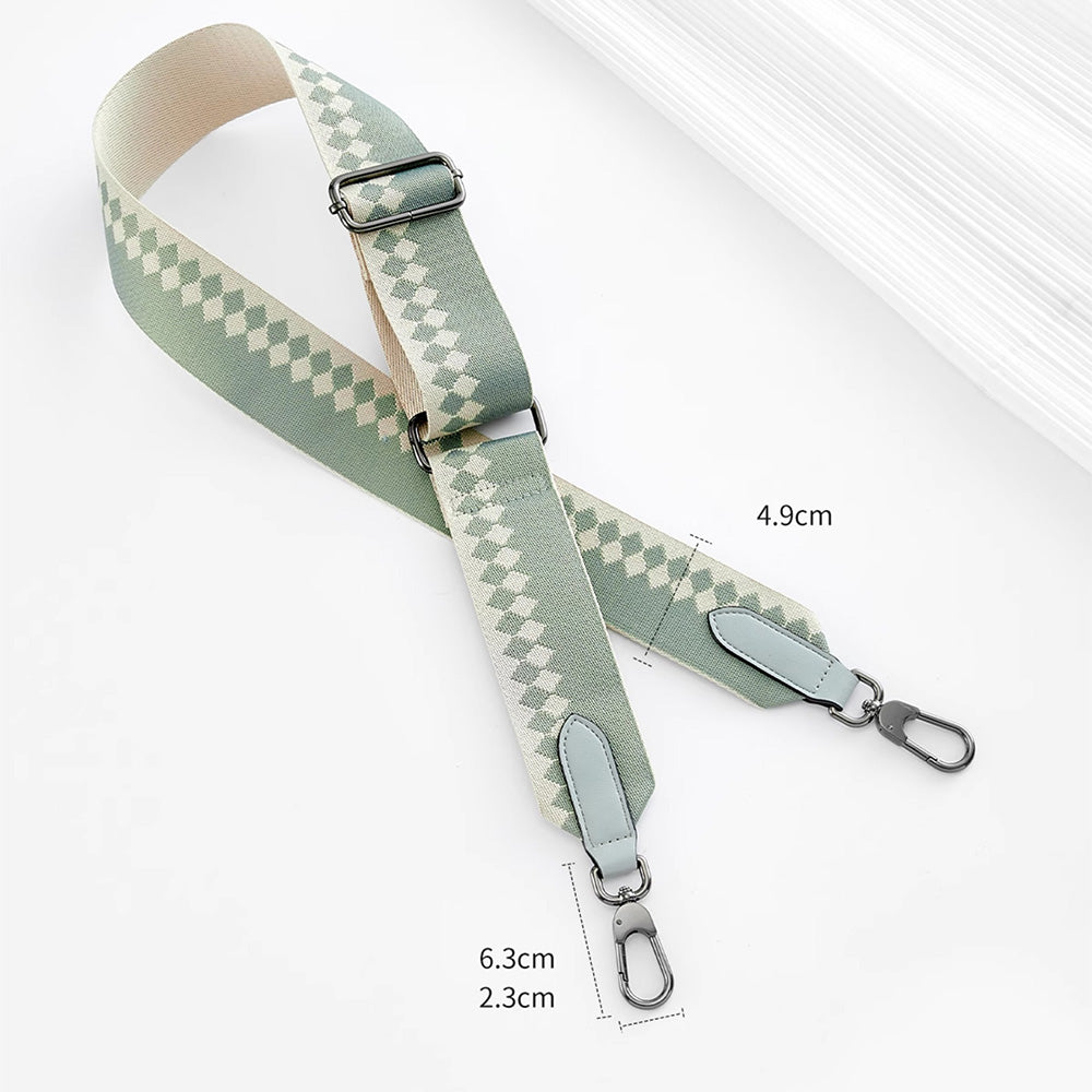 Handcrafted Canvas Shoulder Strap - Color Block Design, Replacement Strap for Crossbody & Shoulder Bags