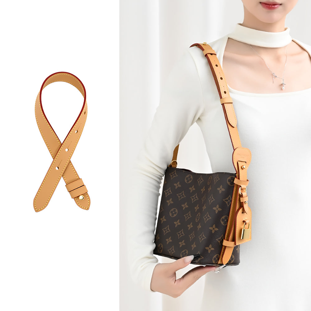 Vachetta Leather Extended Shoulder Strap for All In BB Bags – Wide & Adjustable Replacement Strap Accessory
