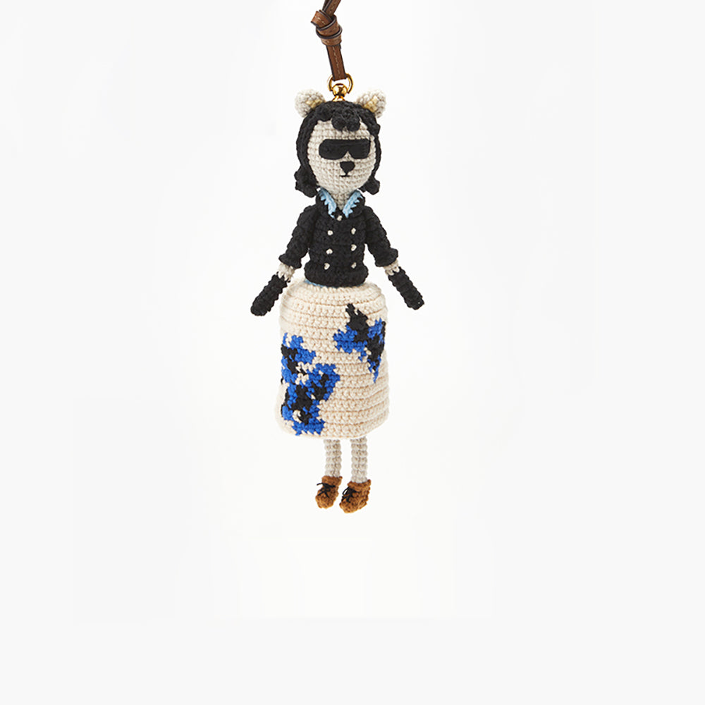 Handmade Knitted Doll Keychain for Luxury Bags – Cute Accessory & Bag Charm
