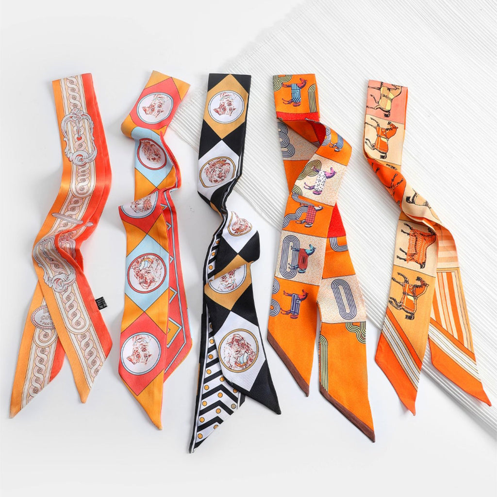 Versatile Silk Scarf - Elegant Handbag Handle Strap or Hand Accessory, Lightweight and Fashionable