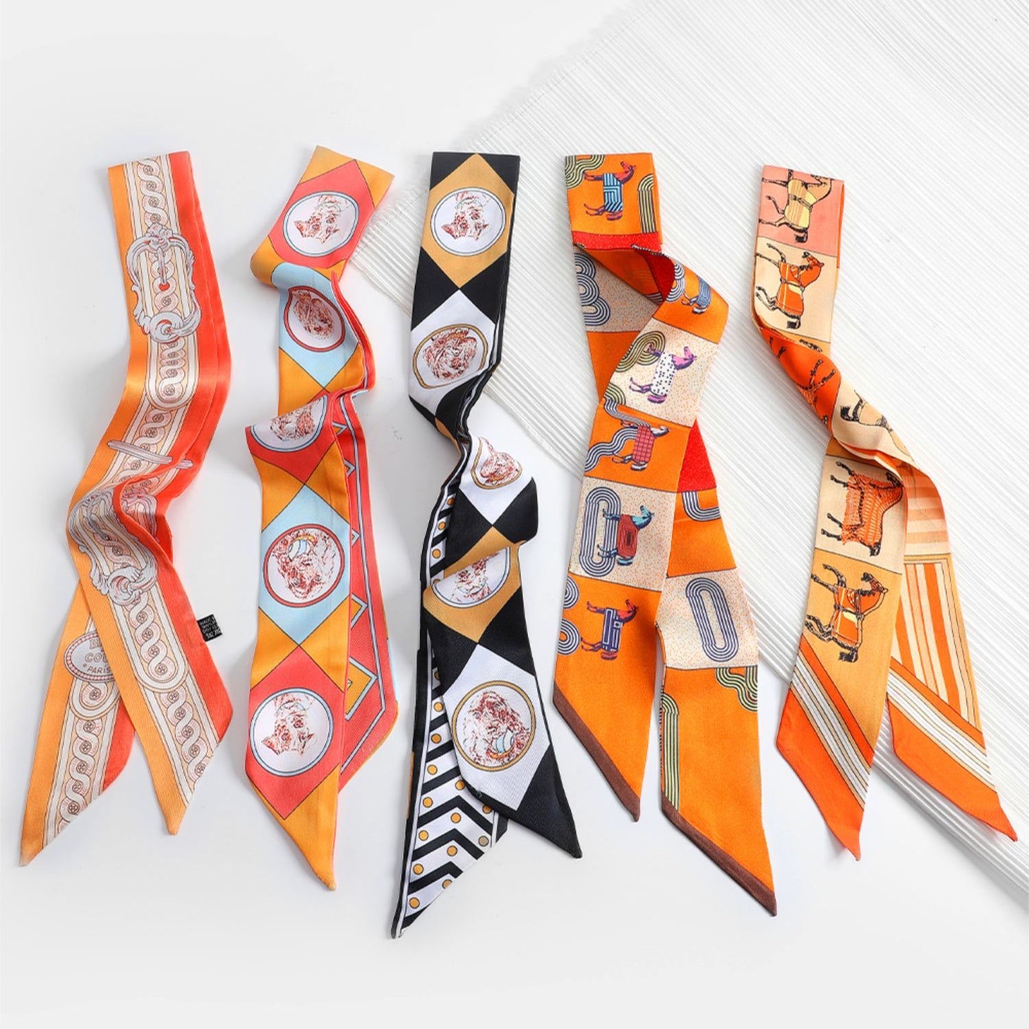Versatile Silk Scarf - Elegant Handbag Handle Strap or Hand Accessory, Lightweight and Fashionable