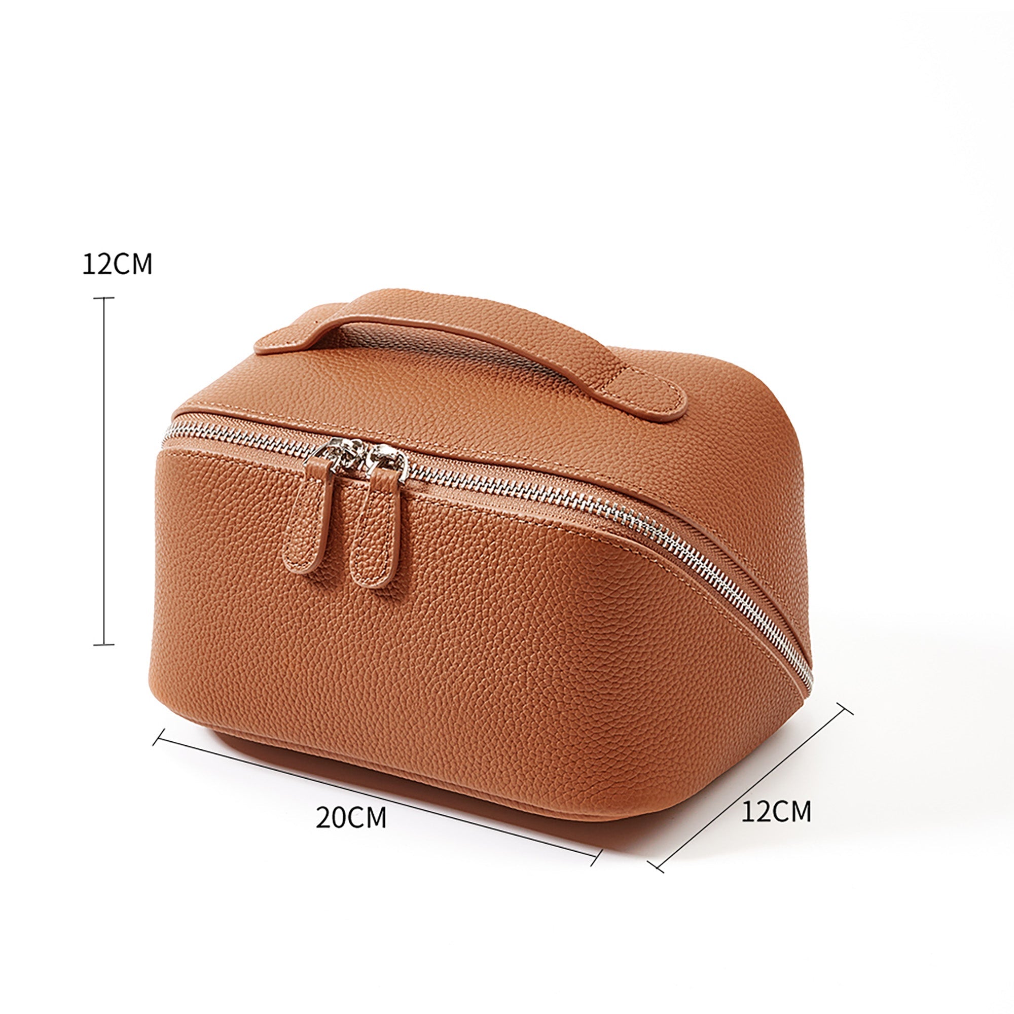 Handcrafted Premium Leather Travel Makeup & Toiletry Bag - Large Capacity with Multi-Compartments, Lightweight & Luxurious Organizer for Women
