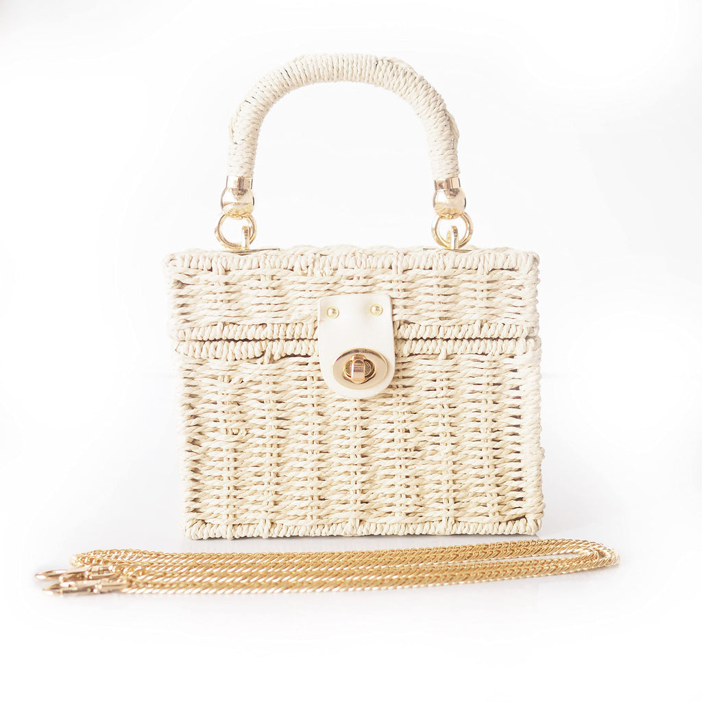Women’s Handmade Straw Woven Beach Top Handle Bucket Bags image 15