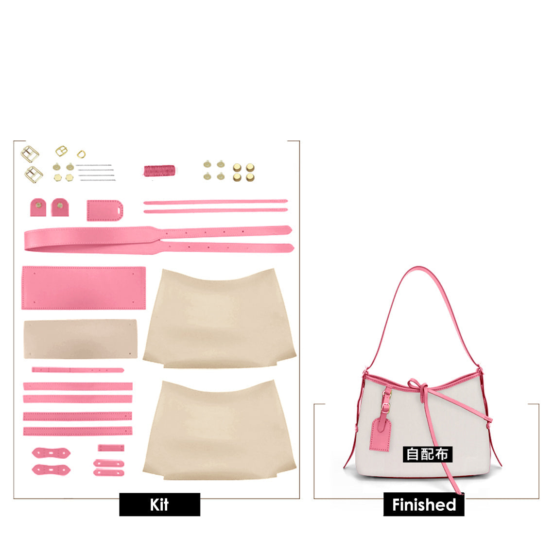 Wirkin® Leather Dustbag Recycle Shoulder Tote DIY Kits