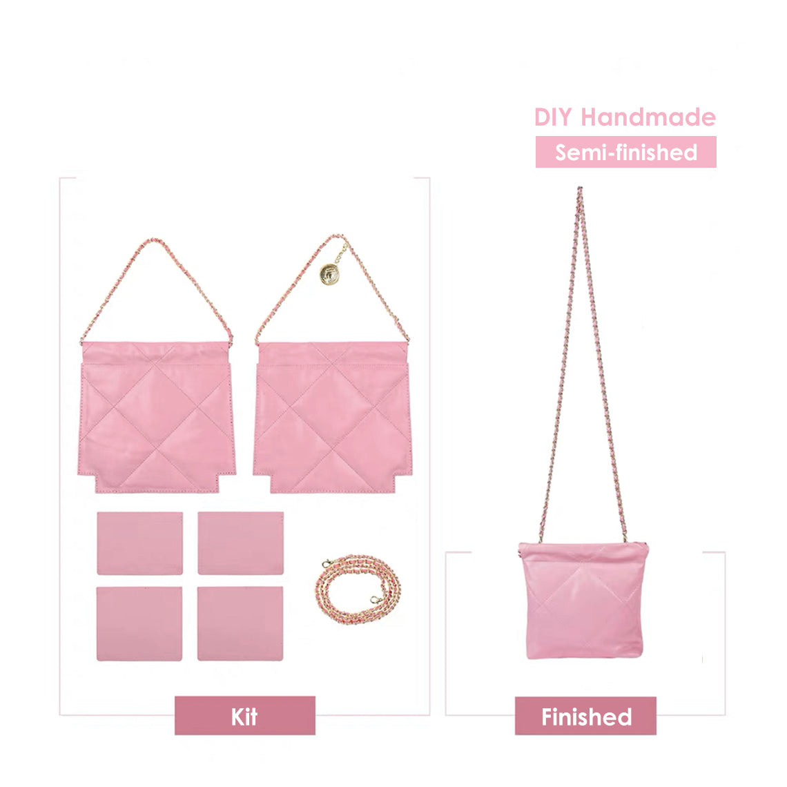 Wirkin® Quilted Leather Chain Purse DIY Kit