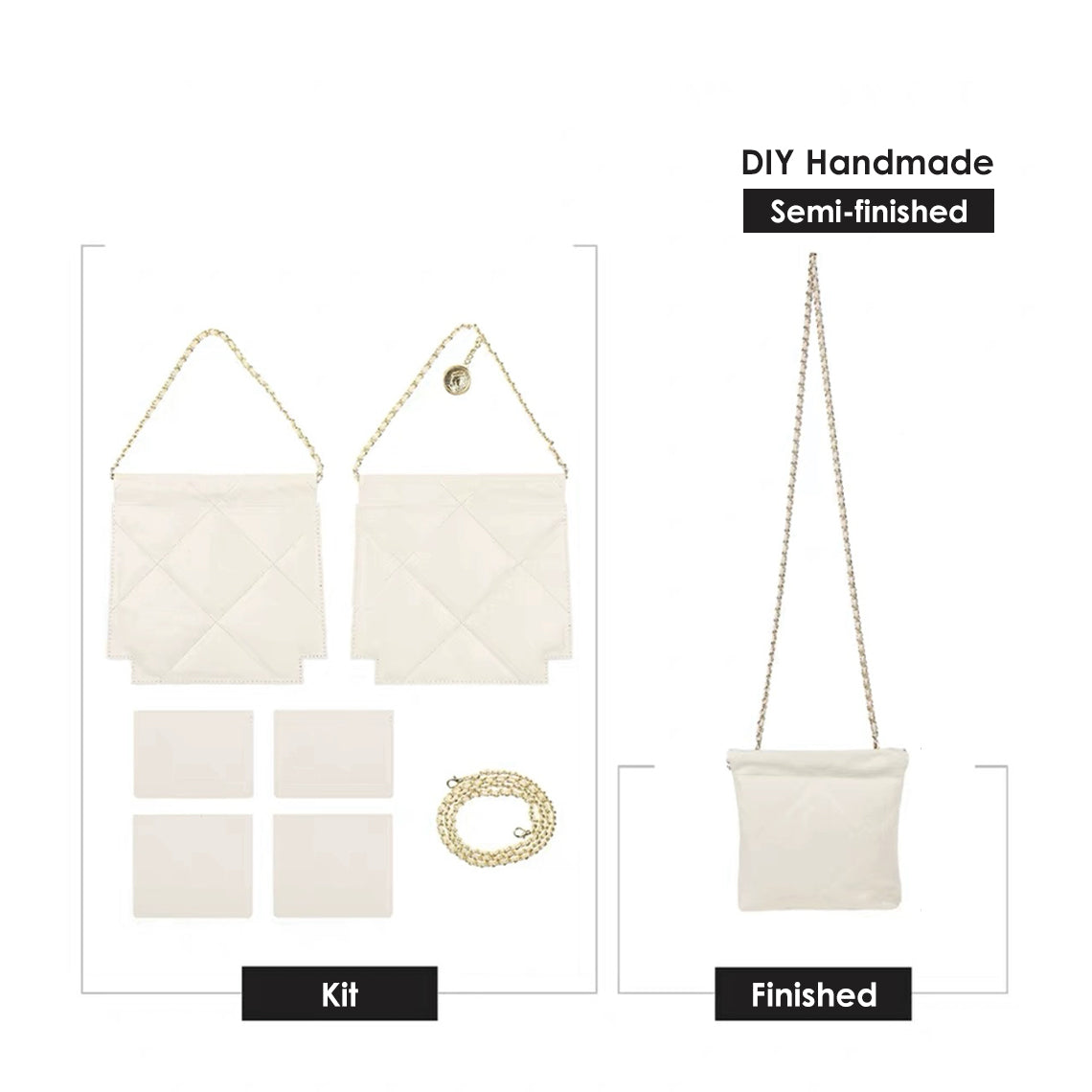 Wirkin® Quilted Leather Chain Purse DIY Kit