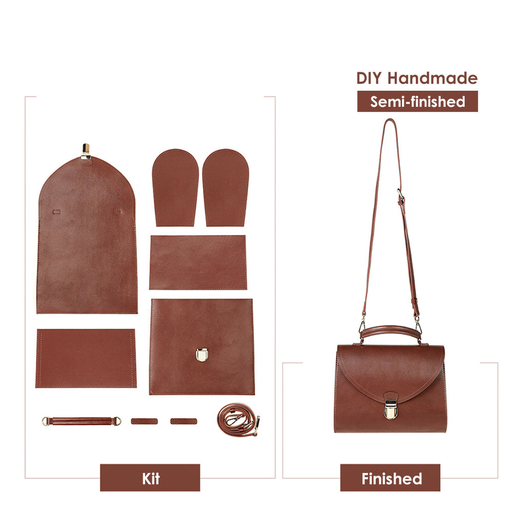 DIY Handbag Kit | Leather Crossbody Bag DIY Craft Kit for Adults - Wirkin 