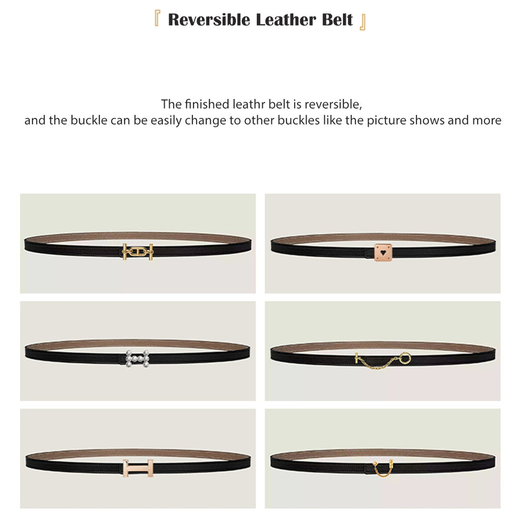 Reversible Designer Leather Belt | Handmade Leather for Women - Wirkin®
