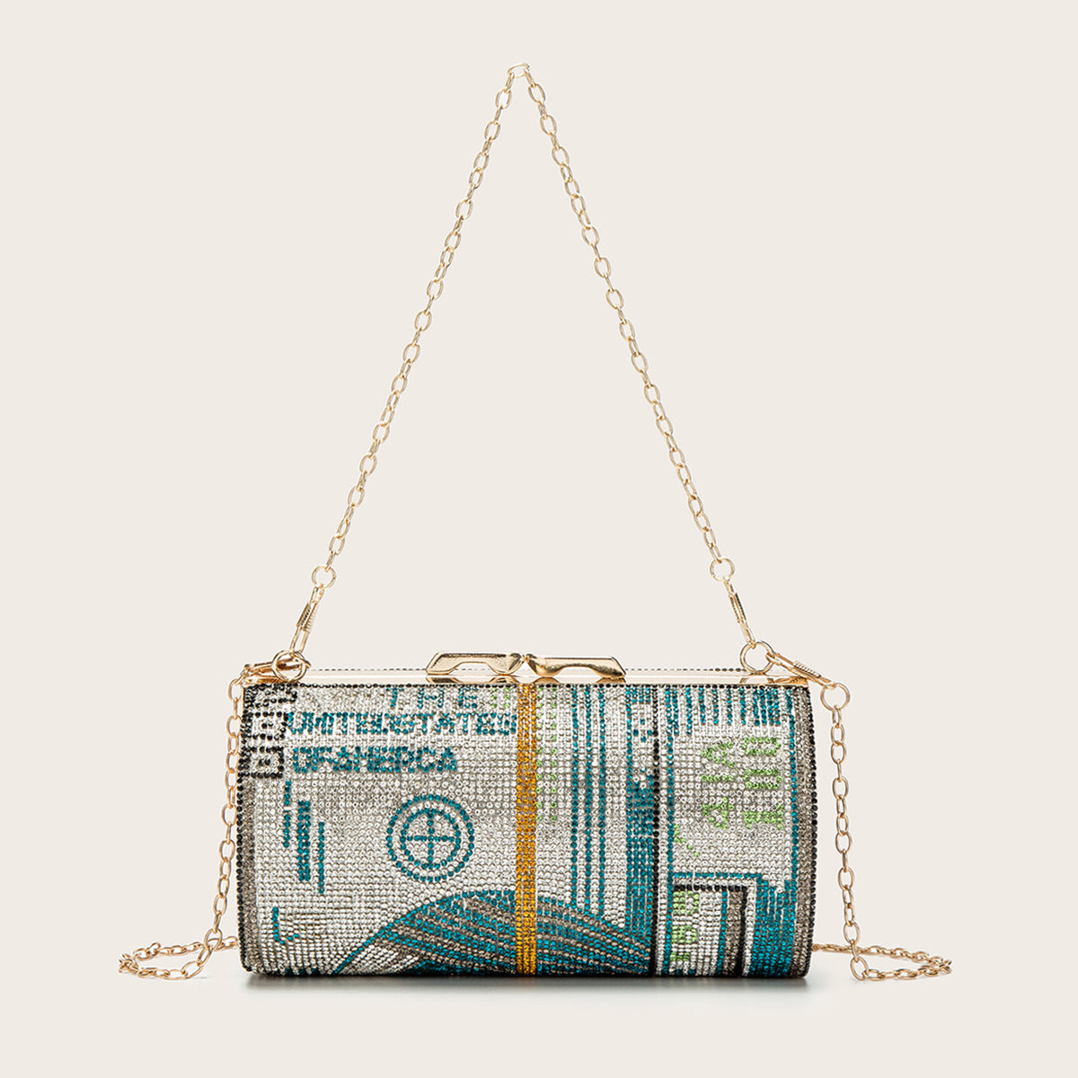 Women’s Rhinestones Cash Evening Clutch Bag image