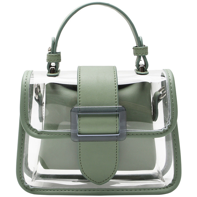 Women’s Clear PVC Handbag with Crossbody Chains image