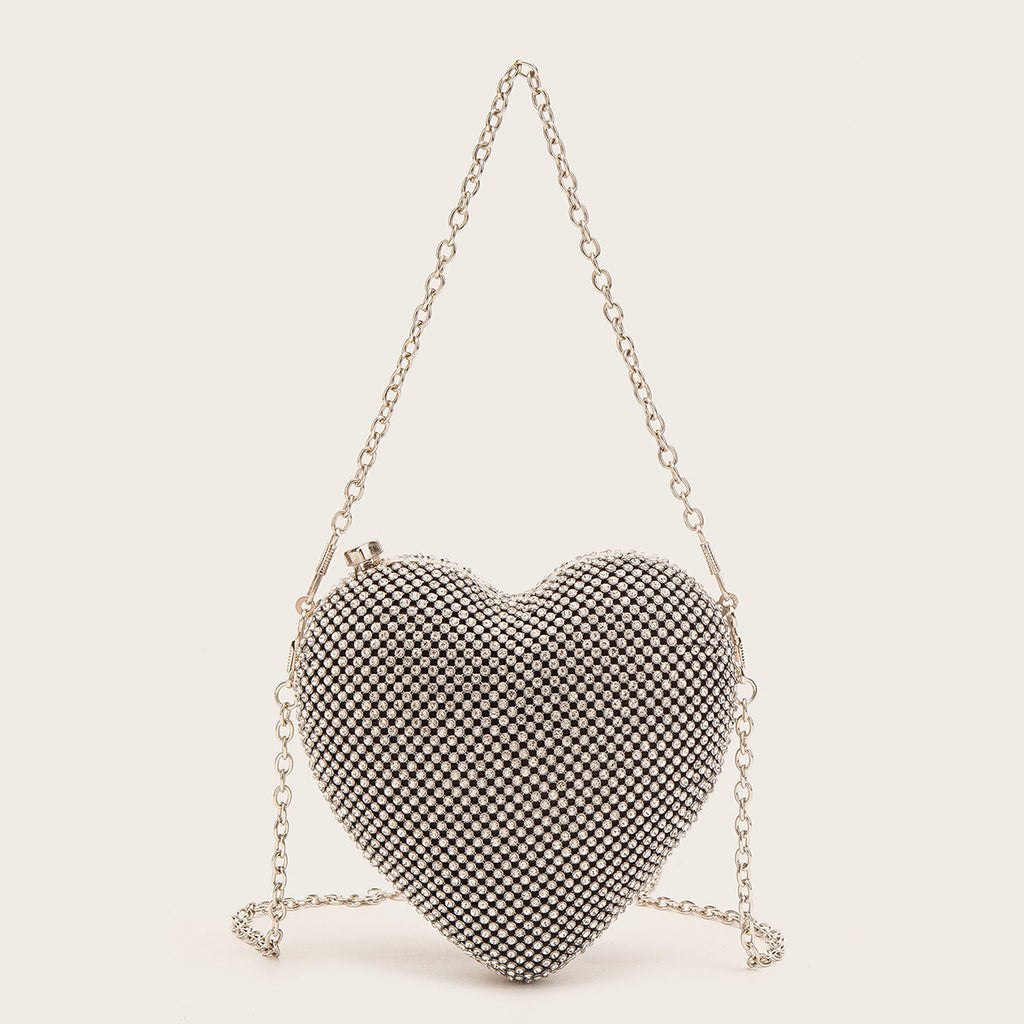 Women’s Heart Shape Evening Clutch Bag image 3