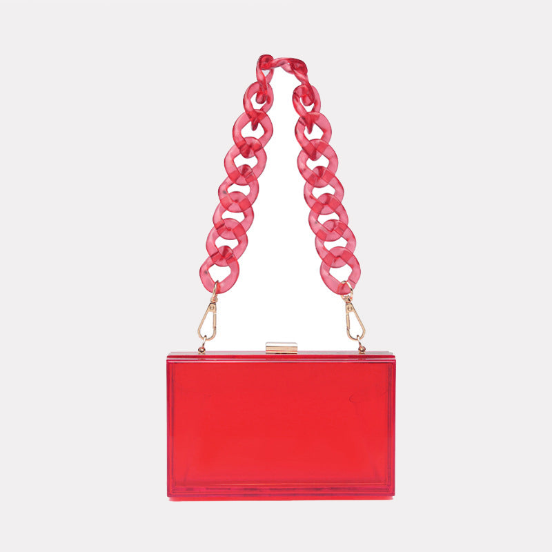 Women’s Square Clear Crossbody Clutch Handbags image 13