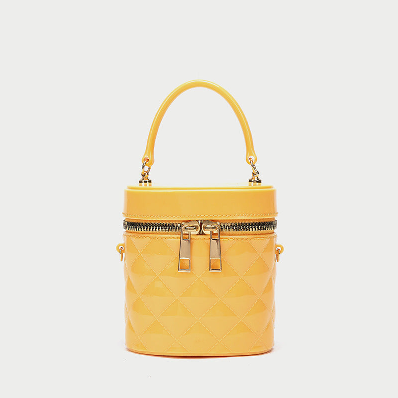 Women’s Mini Quilted Top Handle Jelly Bags with Crossbody Chains image 4