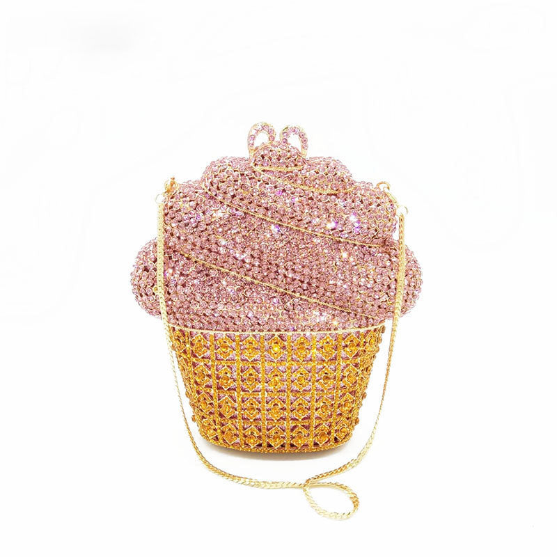 Women’s Rhinestones Cup of Ice Cream Evening Clutch image 7