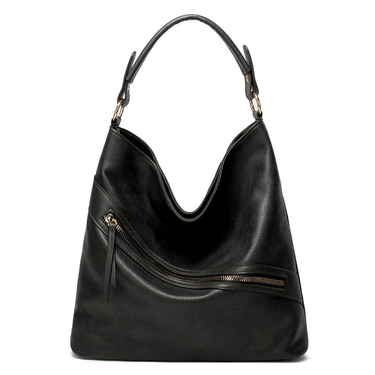 Women’s Vintage Vegan Leather Hobo Bags Shoulder Bags with Zipper image 8