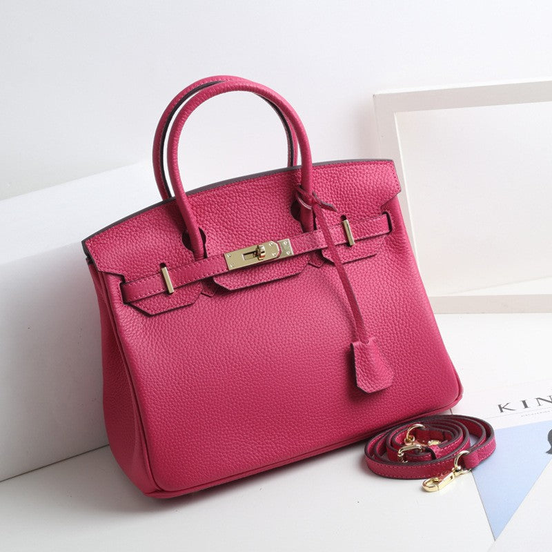 Women’s Genuine Leather Top Handle Handbags  – 35 cm Version – Without Shoulder Strap image 15