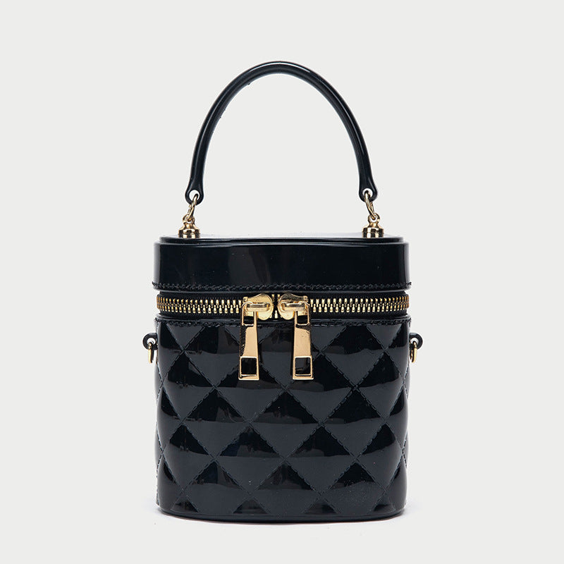 Women’s Mini Quilted Top Handle Jelly Bags with Crossbody Chains image