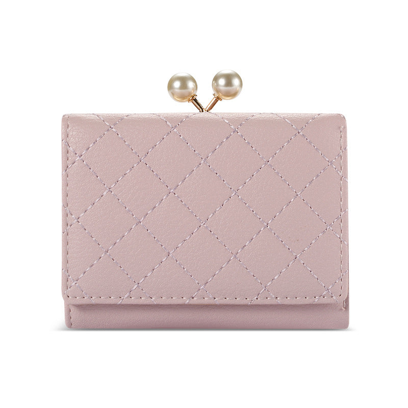 Women’s Quilted Vegan Leather Mini Coin Purse image 2