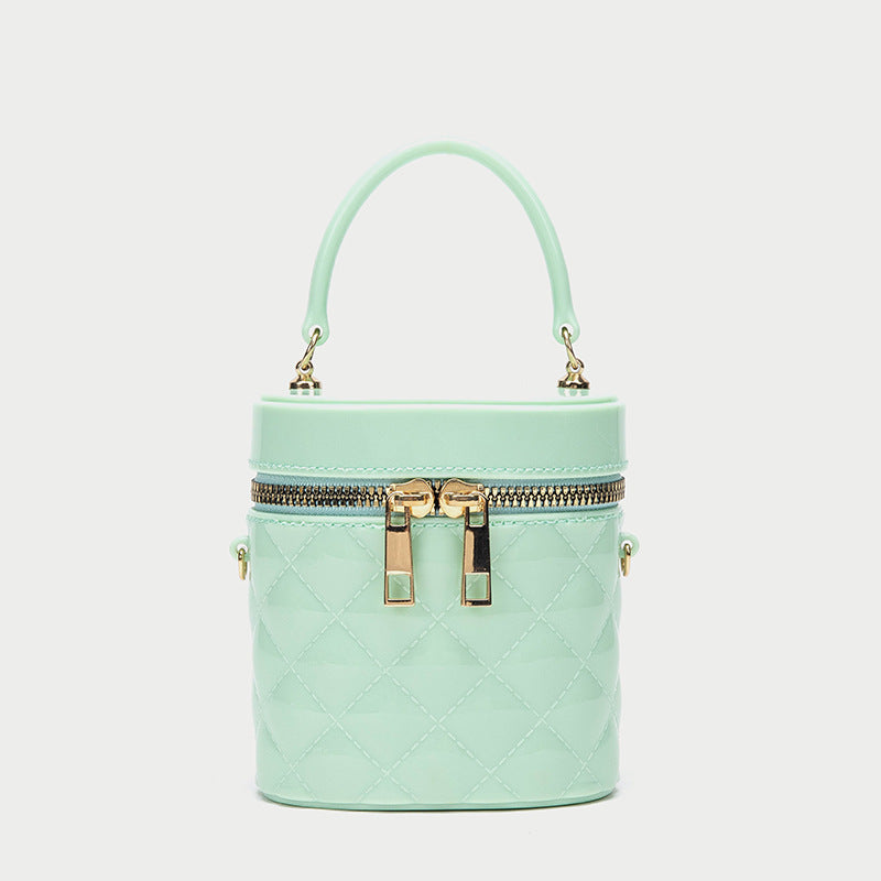 Women’s Mini Quilted Top Handle Jelly Bags with Crossbody Chains image 8