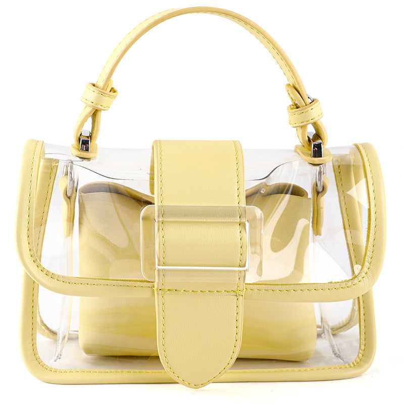 Women’s Clear PVC Handbag with Crossbody Chains image 7