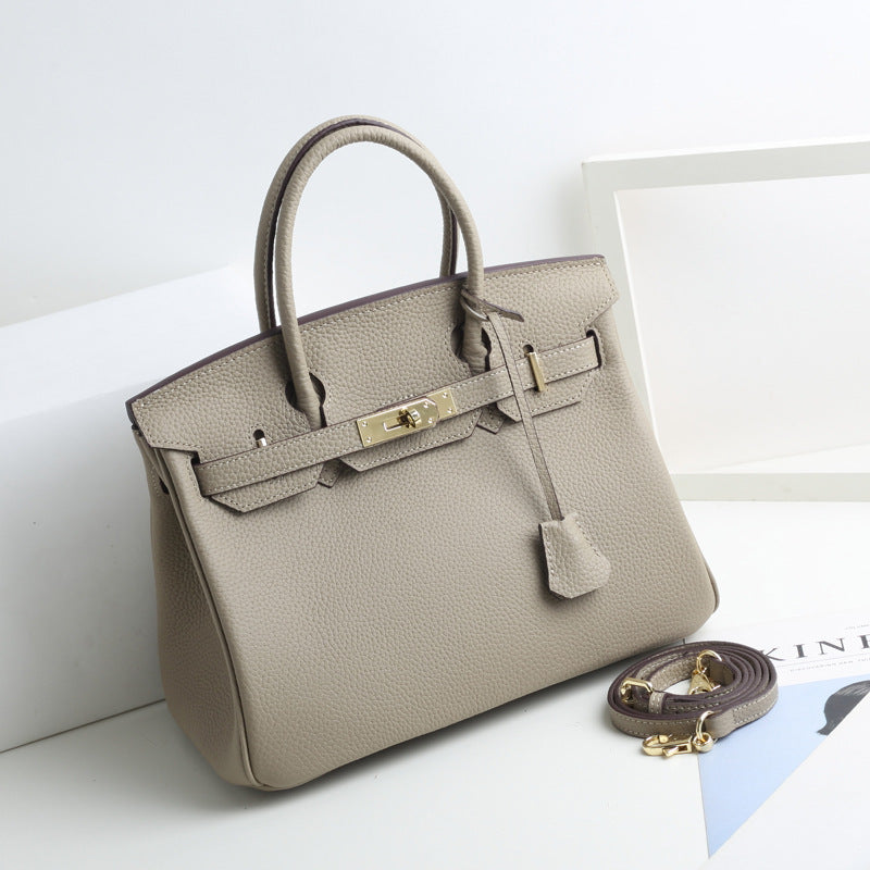 Women’s Genuine Leather Top Handle Handbags  – 35 cm Version – Without Shoulder Strap image 17