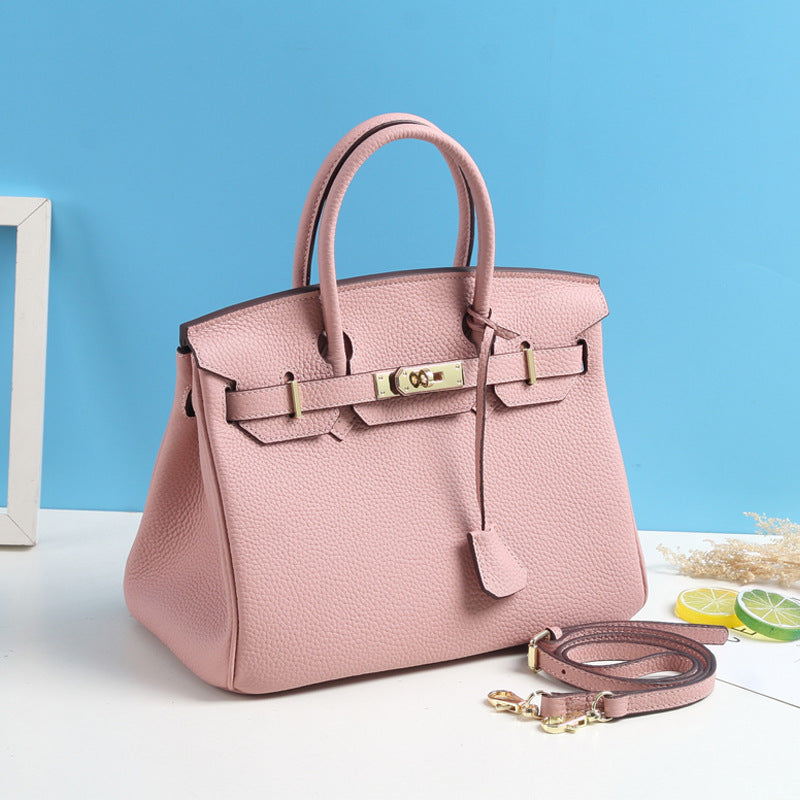 Women’s Genuine Leather Top Handle Handbags  – 35 cm Version – Without Shoulder Strap image 18