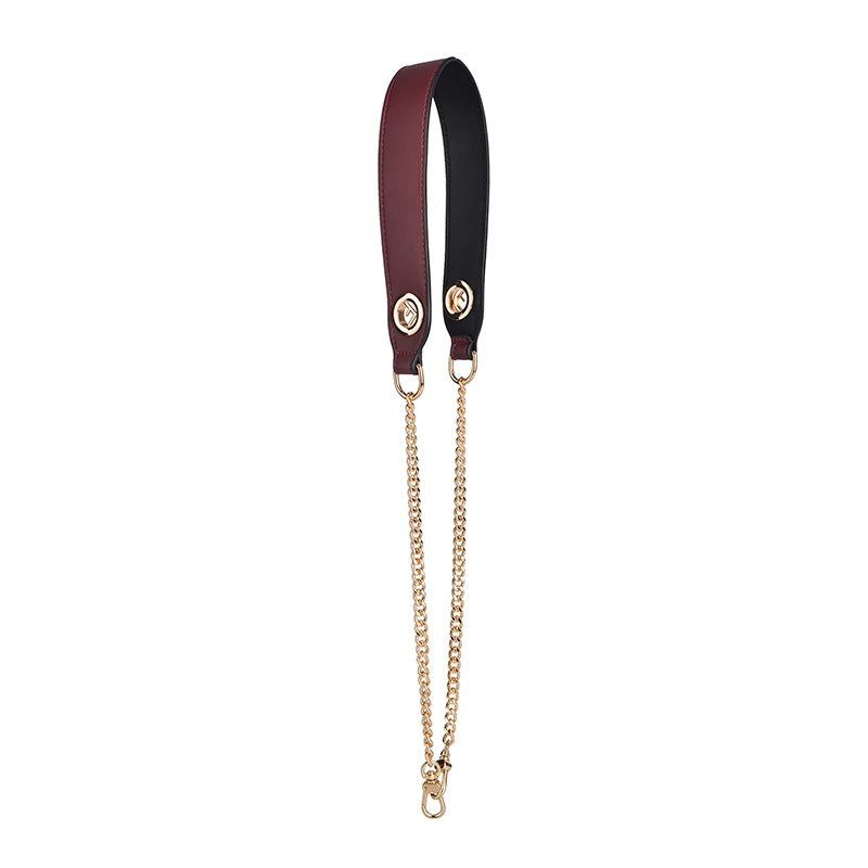 New Trendy Chain Shoulder Strap for Women – Wide Strap with Metal Chain, Adjustable Crossbody Bag Accessory, Stylish and Versatile Bag Strap