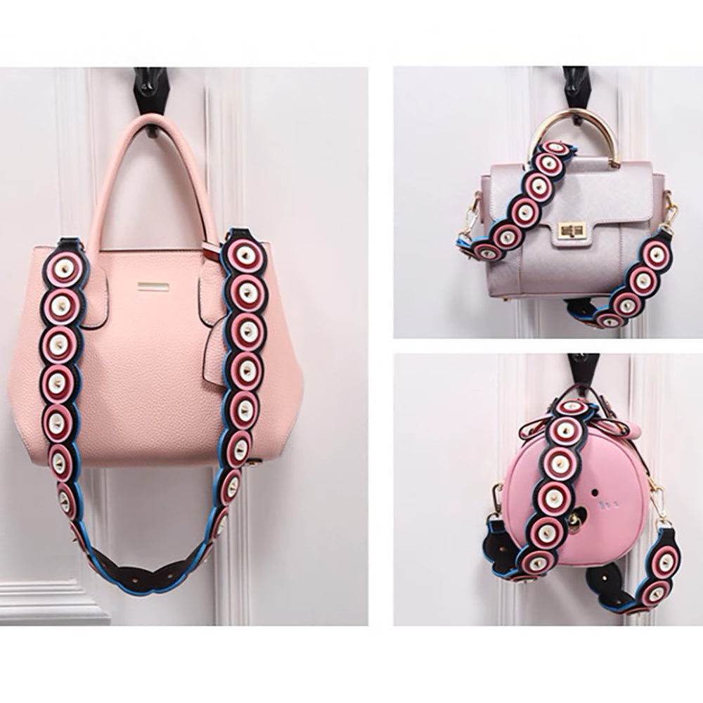 New Women's Bag Strap, Wide Shoulder Strap with Colorful Studded Floral Design, Versatile Single Shoulder Bag Strap