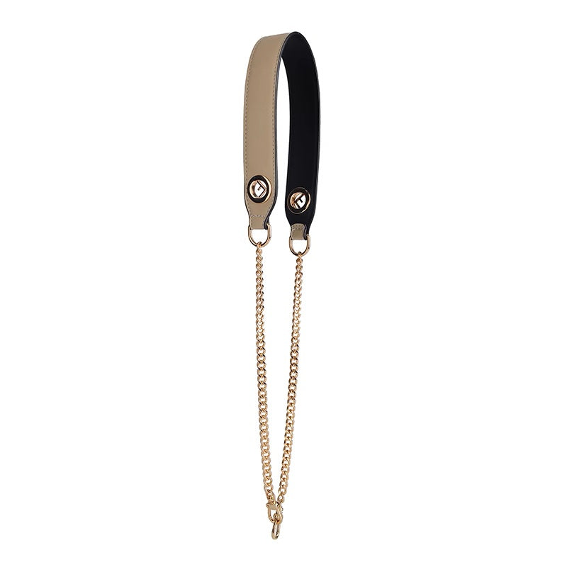 New Trendy Chain Shoulder Strap for Women – Wide Strap with Metal Chain, Adjustable Crossbody Bag Accessory, Stylish and Versatile Bag Strap
