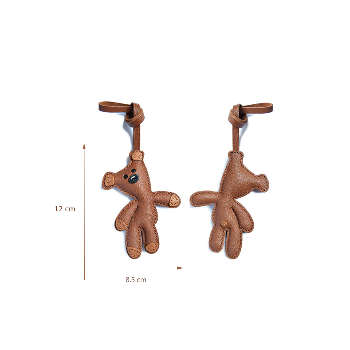 Mr Bean Teddy Bear Leather Charm Size - Wirkin®