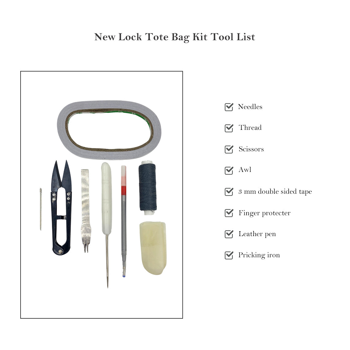 Wirkin® Full Grain Leather New Lock Tote Bag - Advanced Kits