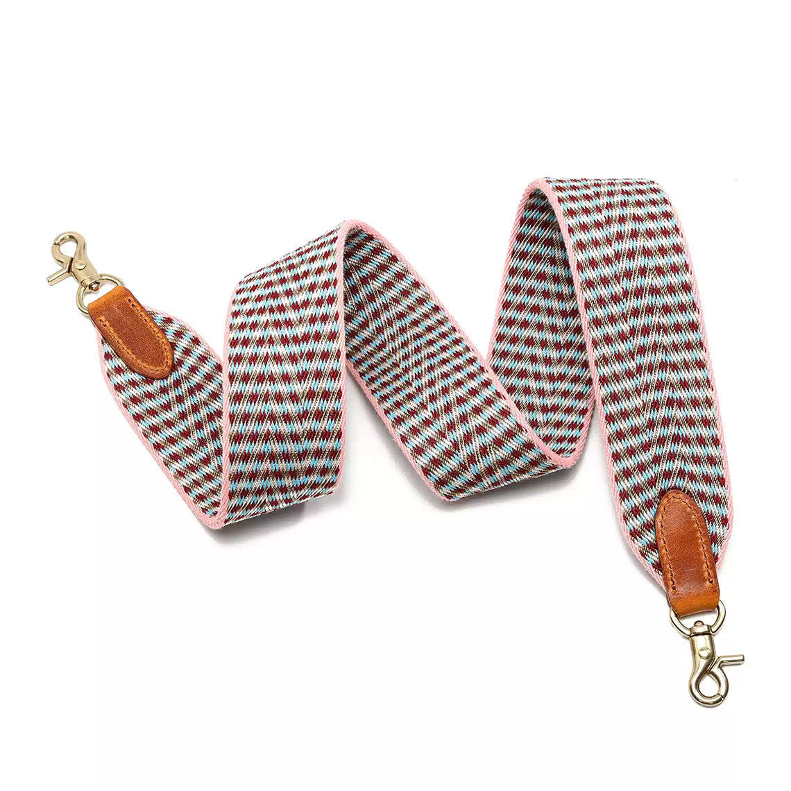 Crossbody Webbing Strap with Real Leather Ends and Solid Brass Clips - Wirkin®