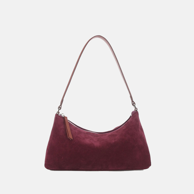 Women’s Baguette Bags in Cowhide Suede Leather image 4