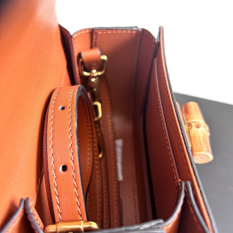 Women’s Bamboo Handle Saddle Bag image 4