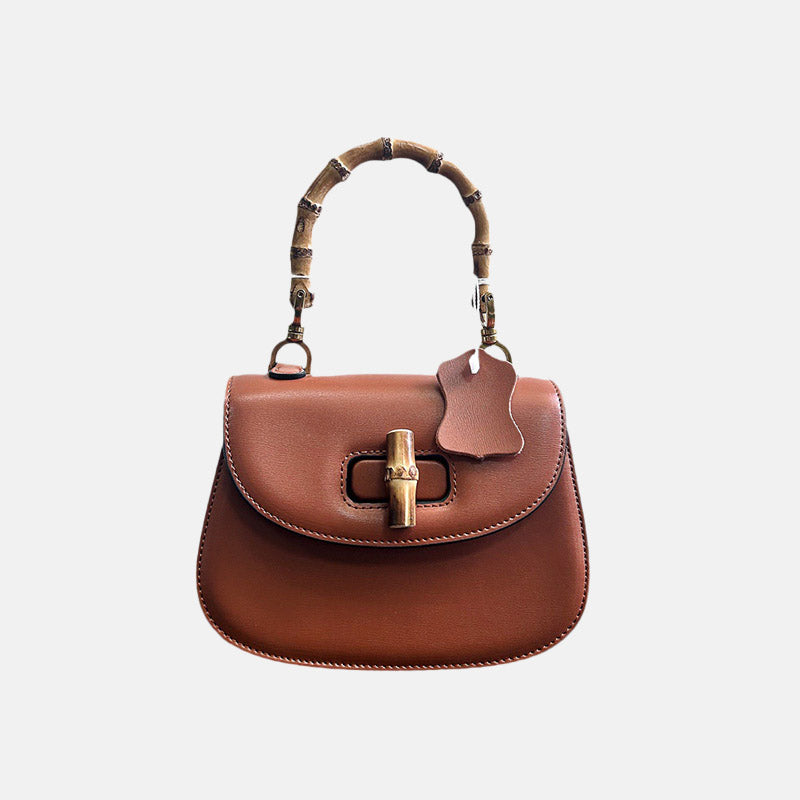 Women’s Bamboo Handle Saddle Bag image