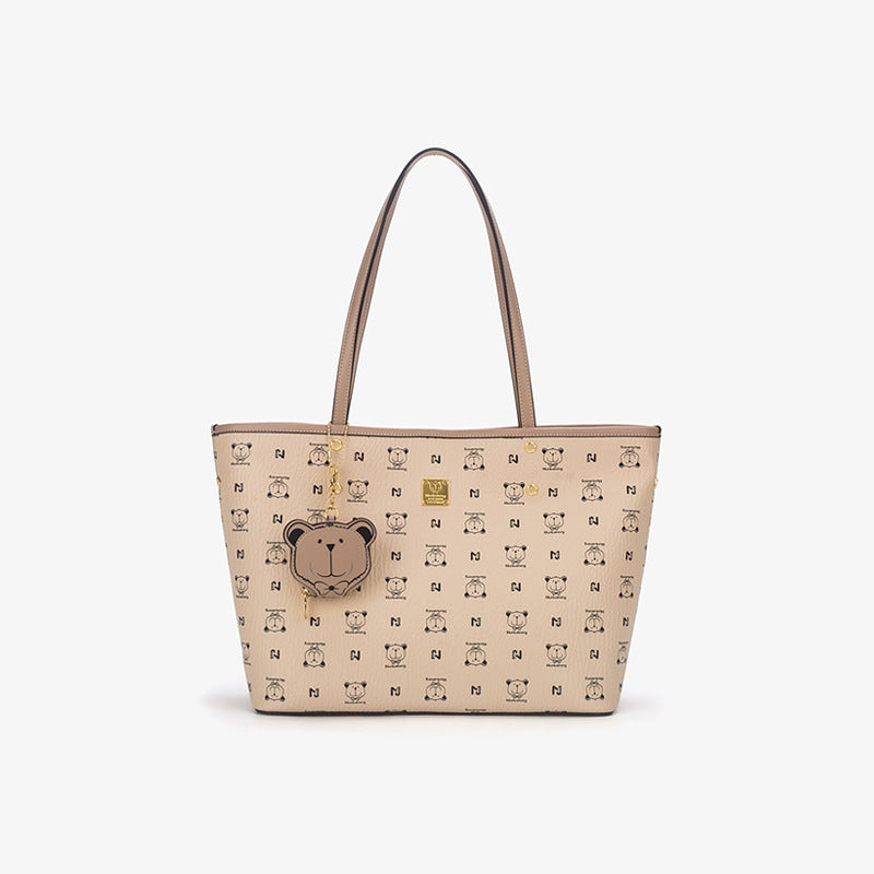Women’s Bear Print Vegan Tote image 7
