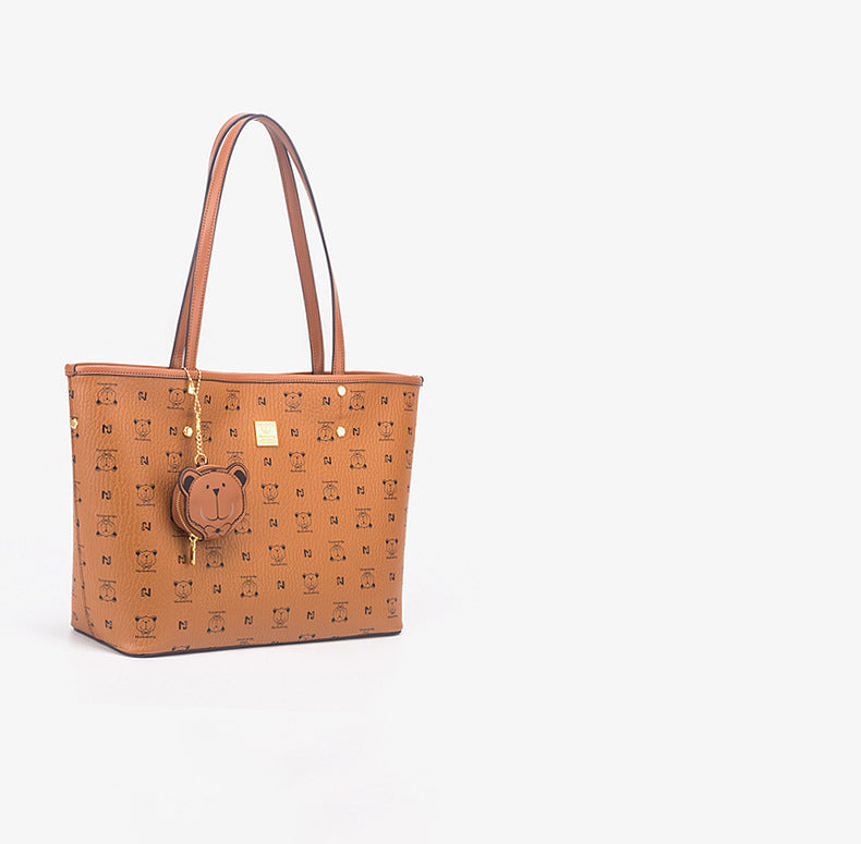 Women’s Bear Print Vegan Tote image 3