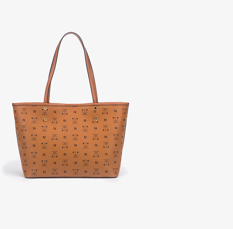 Women’s Bear Print Vegan Tote image 2