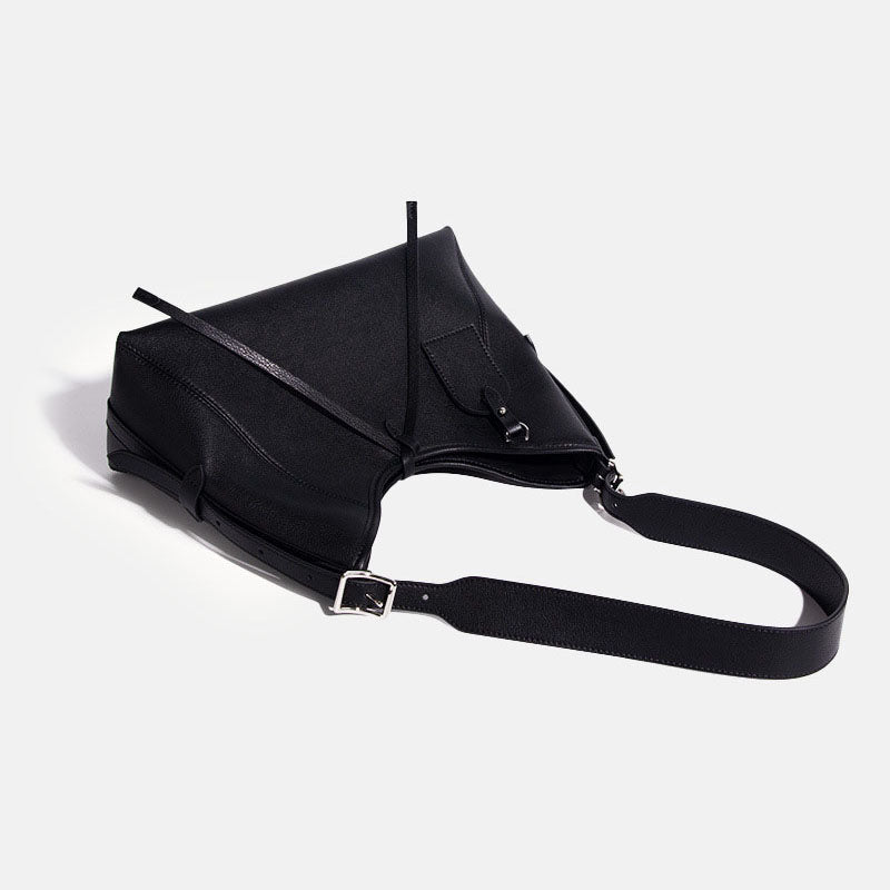 Women’s Black Genuine Leather Magnetic Closure Shoulder Tote Bag image 5