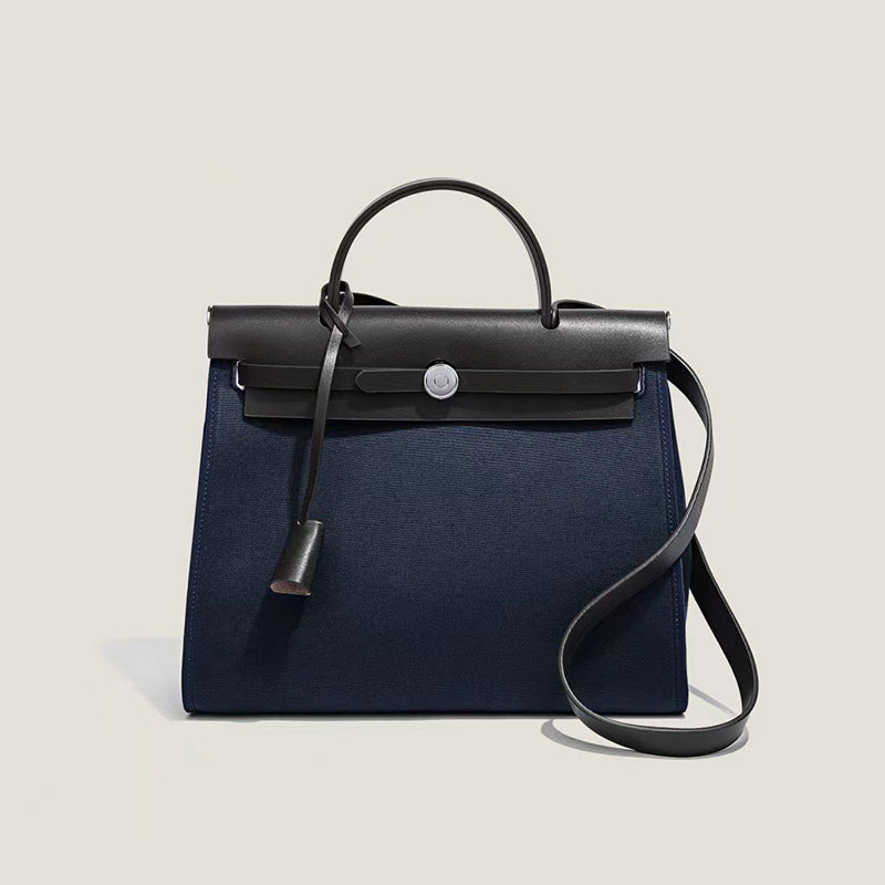 Women’s Canvas Lock Buckle Crossbody Top Handle Bag image 5