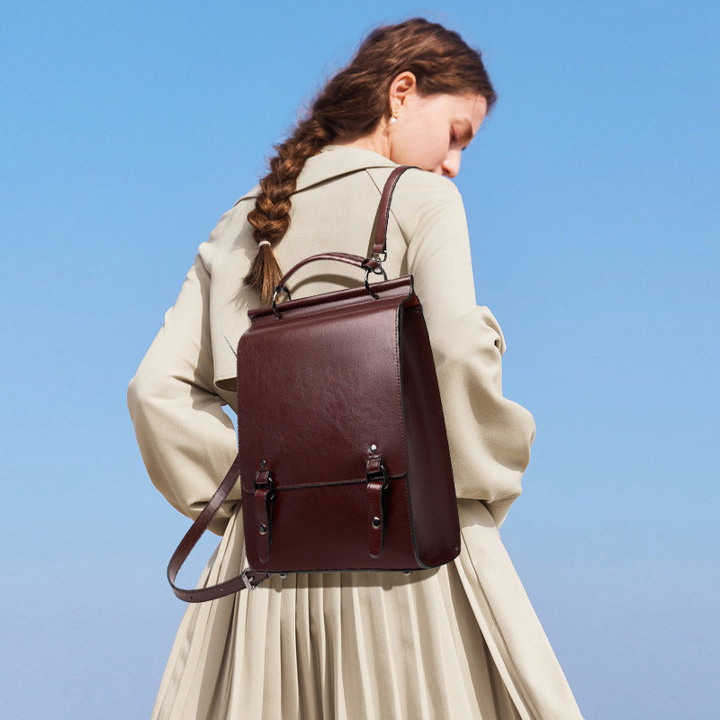 Women’s Classic Minimal Backpacks in Genuine Leather image 5