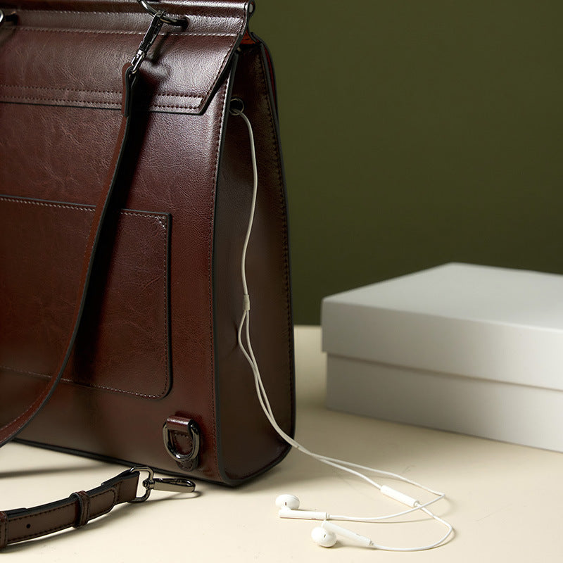 Women’s Classic Minimal Backpacks in Genuine Leather image 2